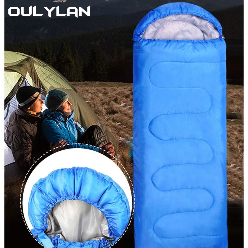 

Спальный мешок Oulylan, ультралегкий Водонепроницаемый конверт с капюшоном, для взрослых, для кемпинга, походов, отдыха на открытом воздухе