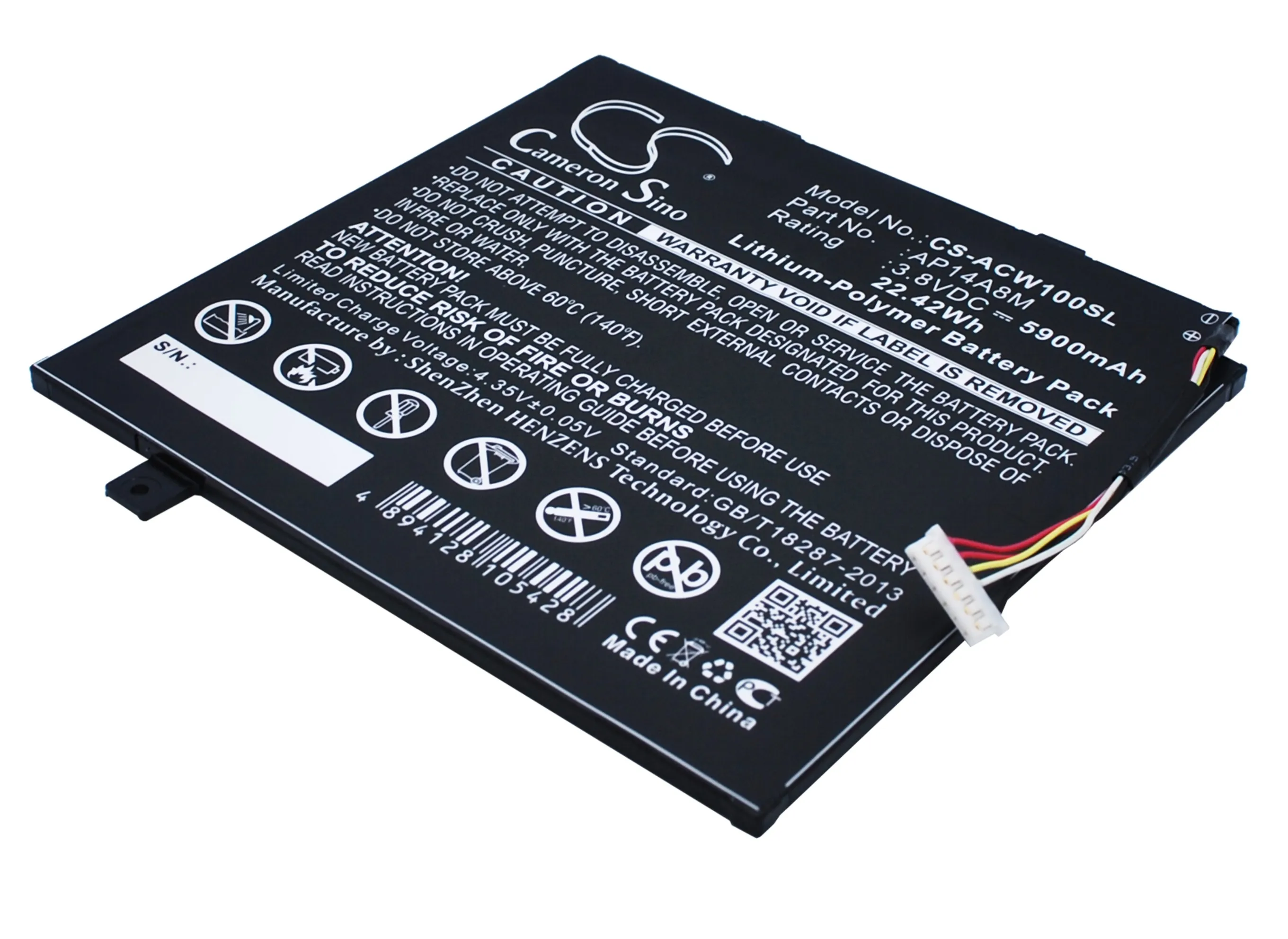 

Tablet Battery For Acer AP14A4M AP14A8M KT.0020G.004 Iconia Tab 10 A3-A20 A3-A20FHD SW5-011 SW5-012 NTL4TET016 SW5-012P