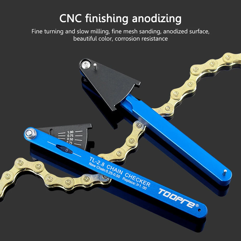 

Измеритель цепи велосипеда TOOPRE, измерительная линейка, из алюминиевого сплава, легкий, запасной, для ремонта велосипеда