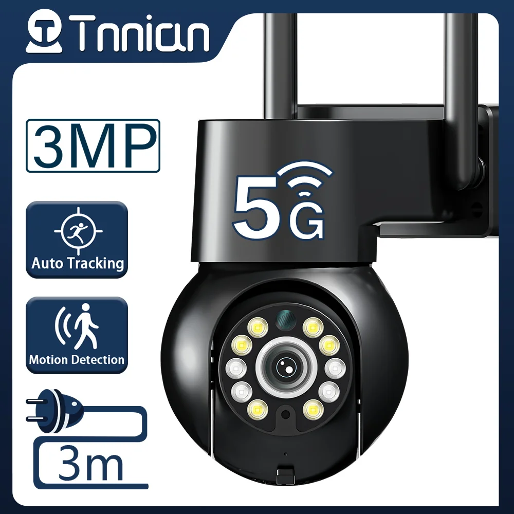 

3MP 5Ghz WiFi PTZ IP Camera Wireless Motion Detection Waterproof WiFi Security CCTV Camera Night Vision Surveillance 5x Zoom Cam