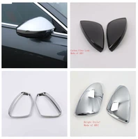 for audi a6 c8 2019 2022 accessories interior door rearview mirror decoration cover kit trim abs chrome carbon fiber