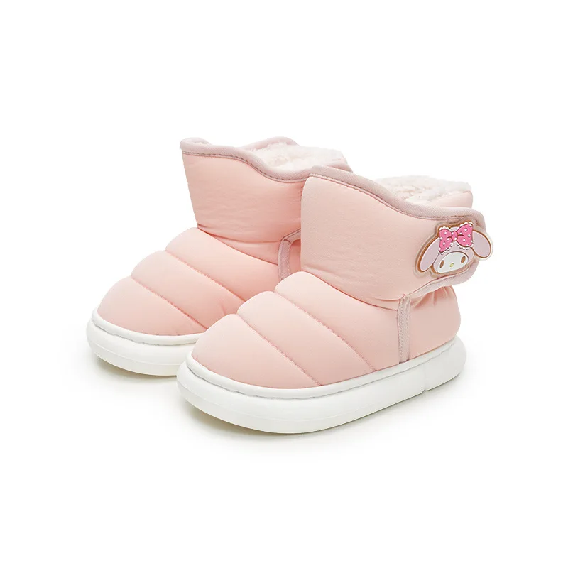 Новые милые зимние тапочки из искусственного хлопка аниме Kuromi водонепроницаемые