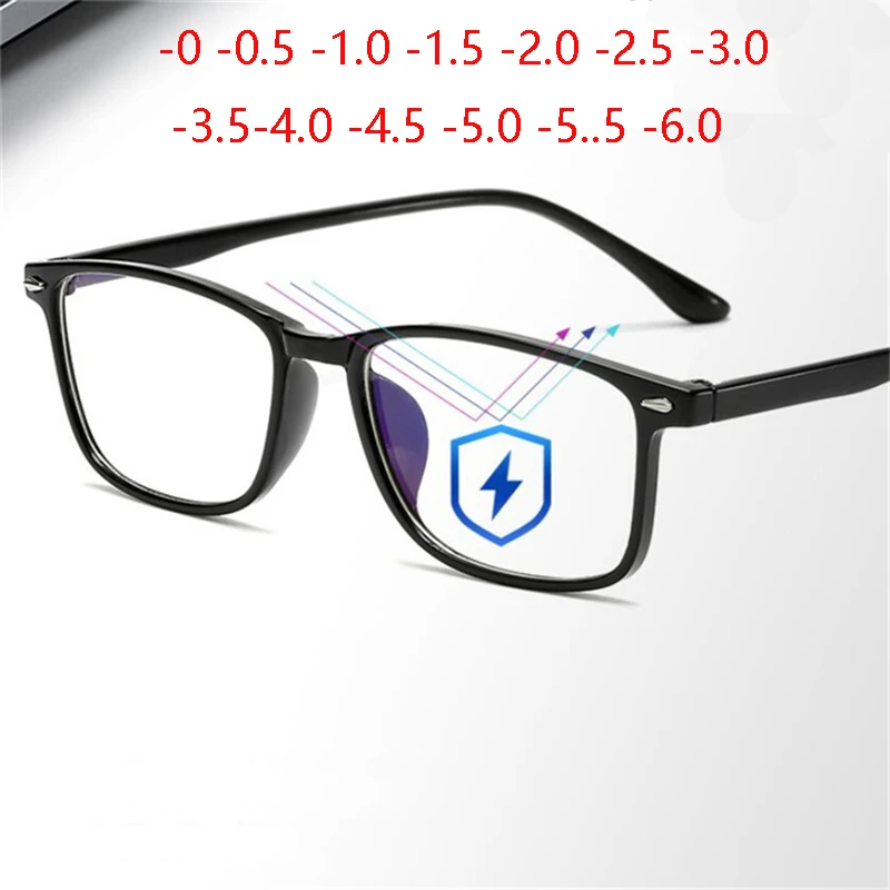 Unisex myopia glasses, myopic glasses with blue coating 0 -1 -1.5 -2 -2.5 -3 -3.5 -4 -4.5 -5 -5.5 -6.0