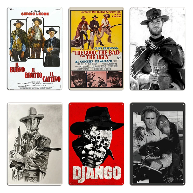 Металлический знак Клинт Иствуд создать кино настенная живопись кинотеатр кухня