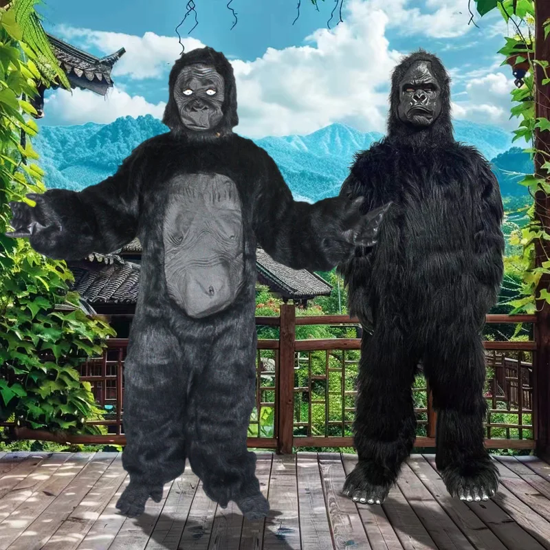 Черная горилла Косплей Костюм талисмана Обезьяна Орангутанцы Мавпа Симиан