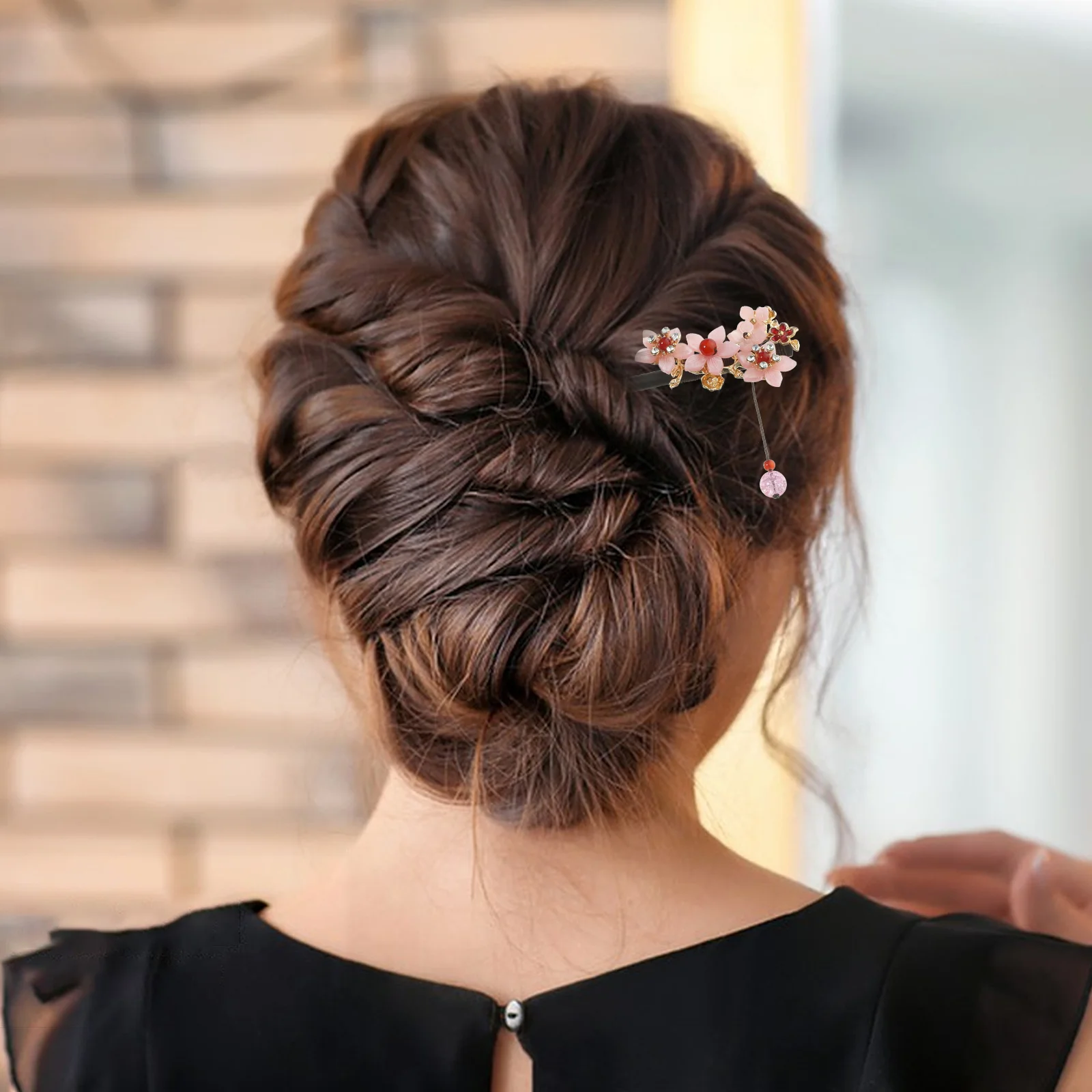 

4 Pcs Hair Pin Chopstick Girl Flower Headgear Sticks Accessories Women Vintage Metal Miss