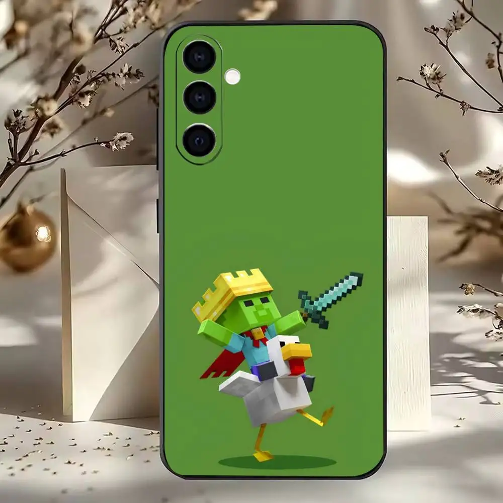 Фото Чехол для телефона Y-Green P-Pixel M-Monster C-Creeper для Samsung Galaxy A20, A21s, A22, A31, A32, A52, A53, A72, 73, A80, мягкий черный чехол №3