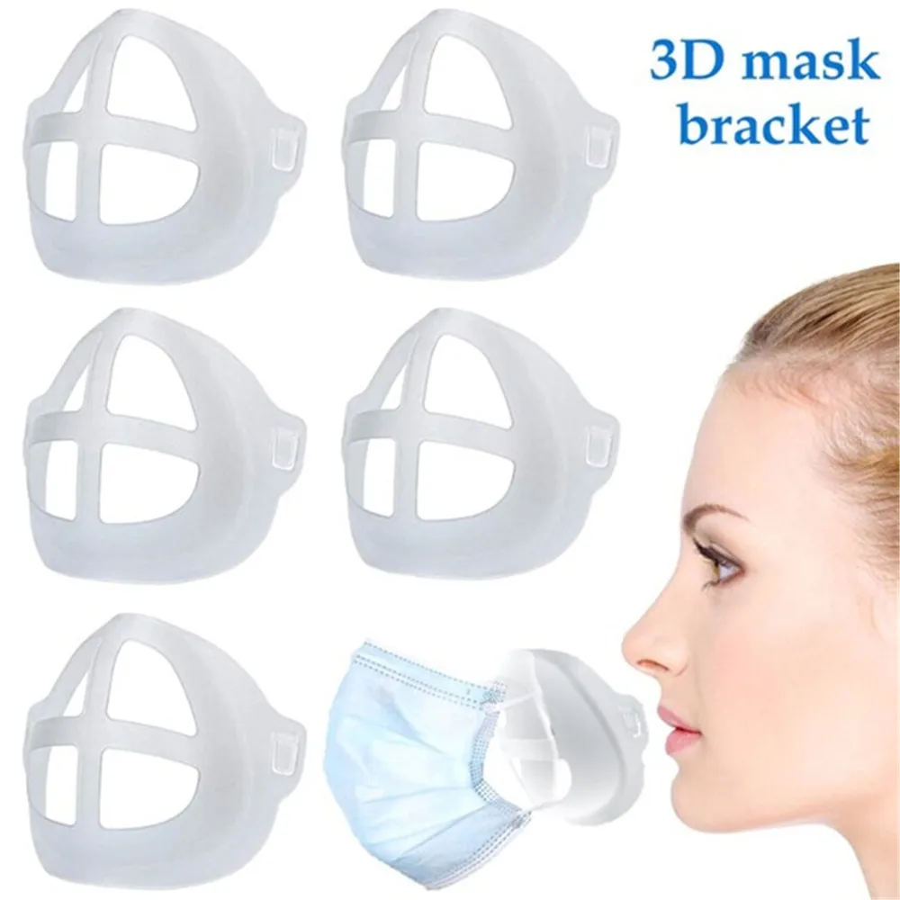 

5/10Pcs 3D Breathable Valve Mouth Mask Support Breathing Assist Mask Inner Cushion Bracket Food Grade Silicone Mask Holder