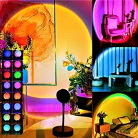 led sunset lamp bluetooth sunset projection lamp app remote night lamp led lights for bedroom decoration photography background
