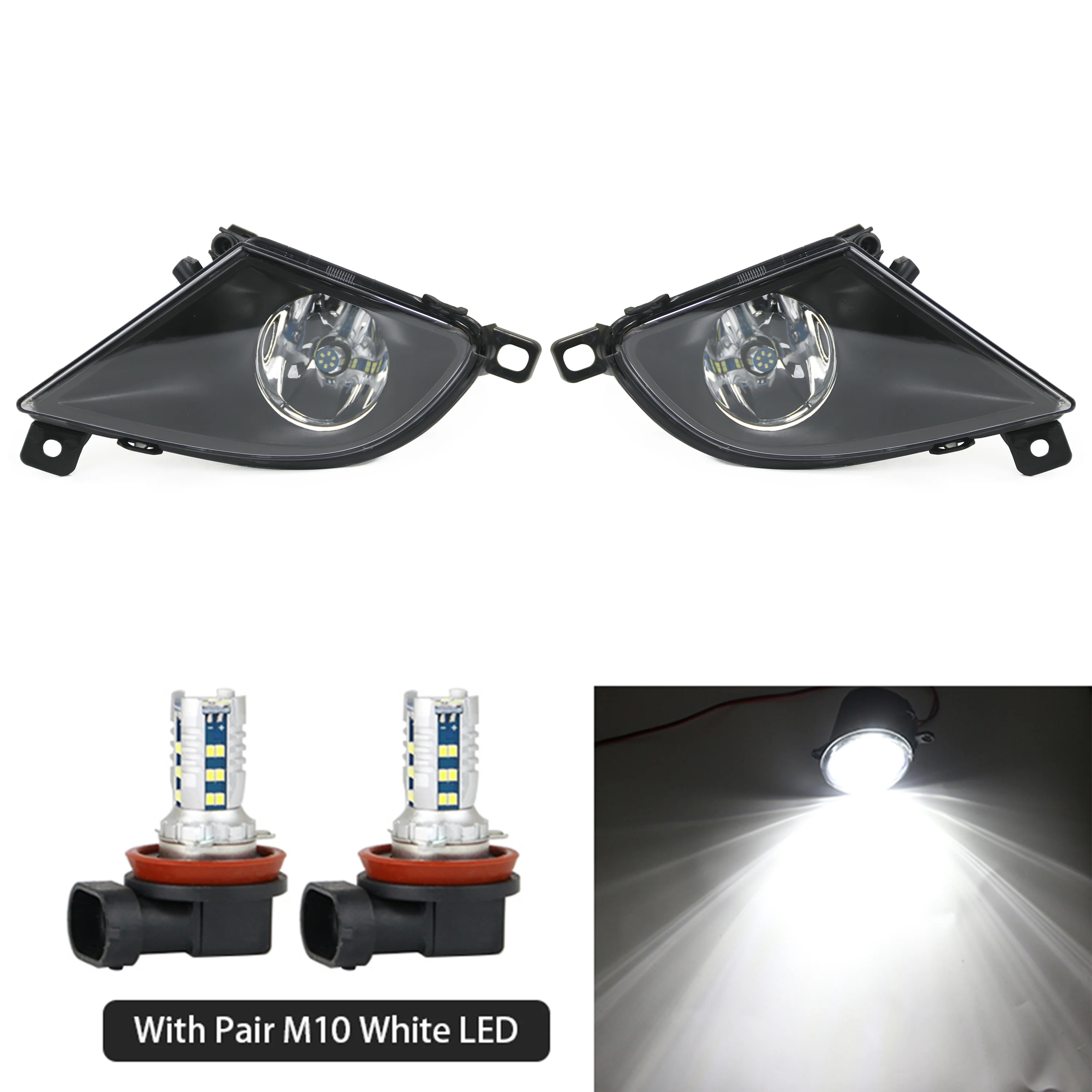 Пара левых и правых противотуманных фар для BMW 5 серии E60 E60/E61 525I 528I 528Xi 530I 2008 2009 2010 Передний бампер Противотуманные фары DRL