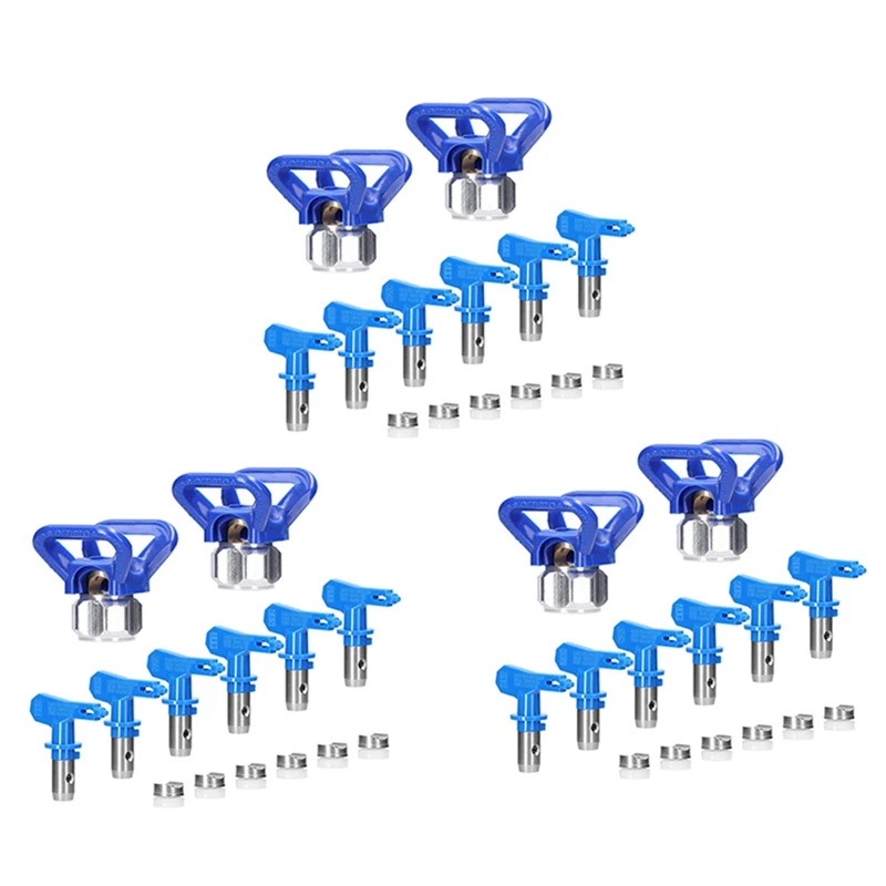 

Spray Tips For Airless Sprayer, Reversible Airless Paint Sprayer Nozzle Tips 18Pc With 6Pc Nozzle Seats