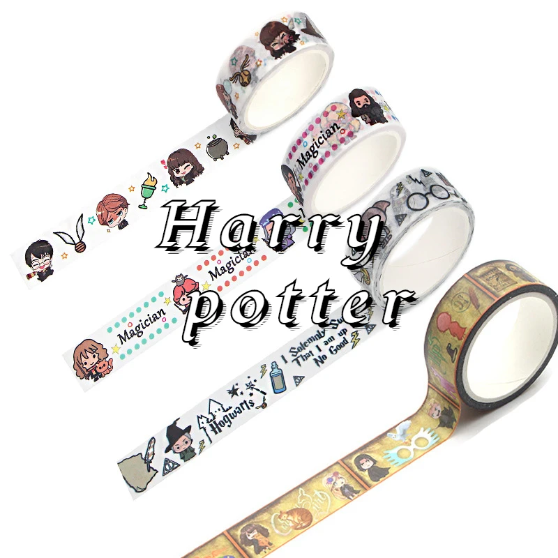 

Harry Potter School of Magic and Paper Variety of Color Hand Tent Removable Stationery Stickers Washi Tapes Stationary Supplies