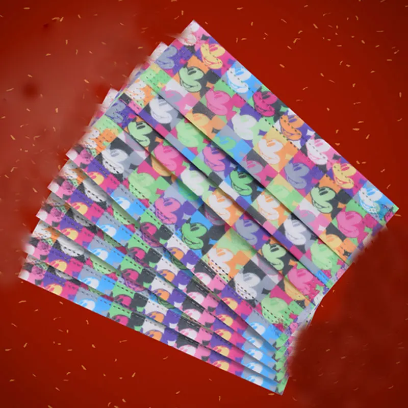 

100pcs/50pcs Disney cosplay accessories Non-washable disposable face props for kids fashion model fast delivery free shipping