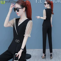 single suit female spring and autumn 2022 new fashion goddess fan xian thin professional wear age reduction two piece set