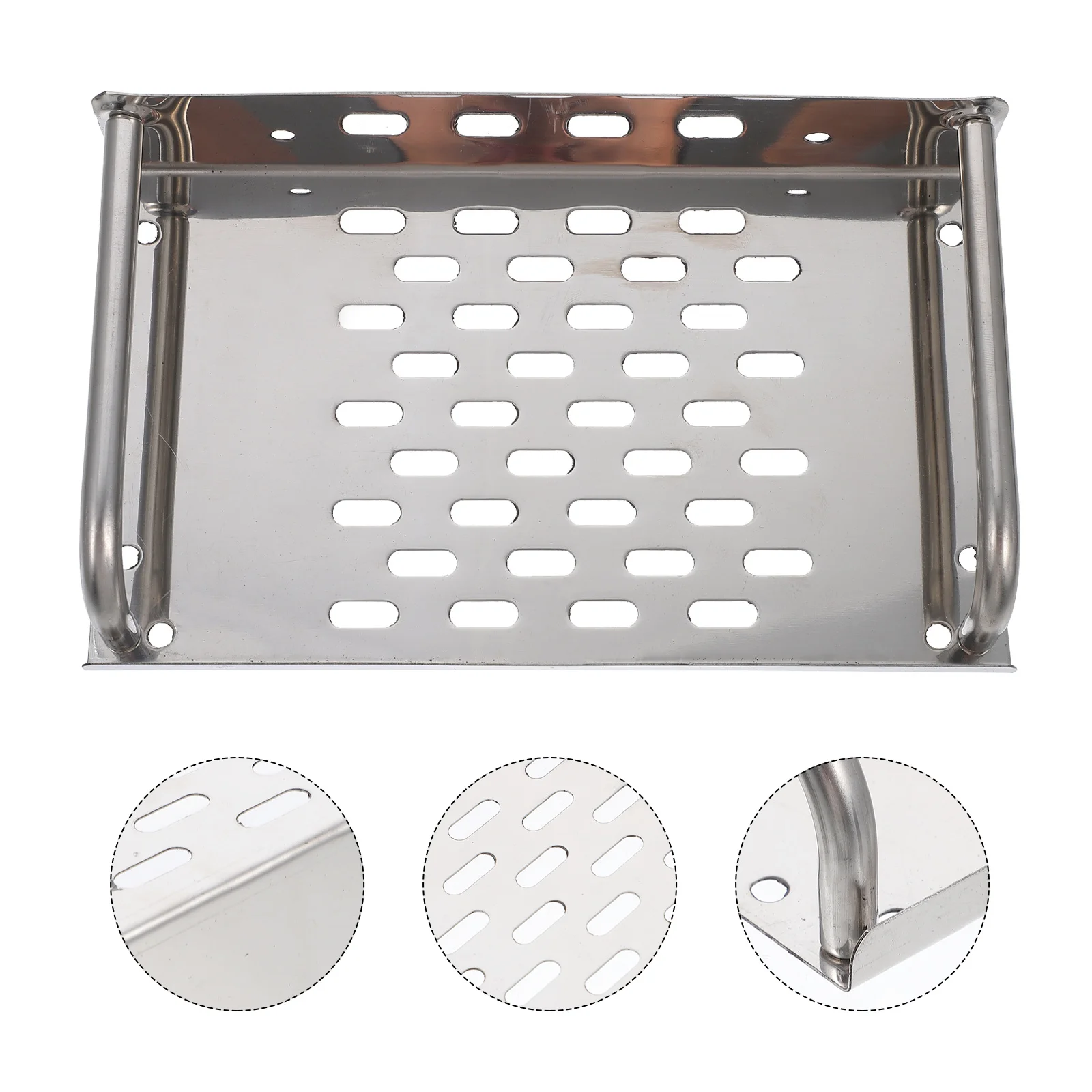 

Single Shelf Sundries Rack Storage Shelves Holder Wall-mounted Stainless Bathroom Home