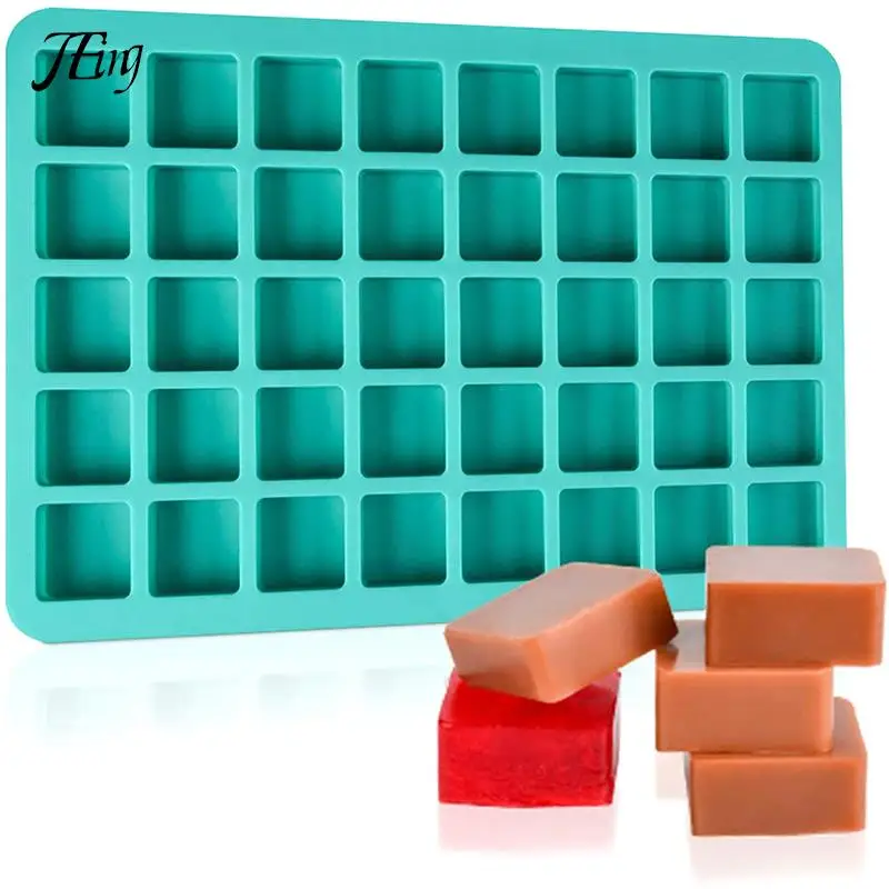 

40 Cavity Square Silicone Mould Jelly Candy Chocolate Truffles Mold Ice Cube Tray Grid Fondant Cake Baking Decorating Tools