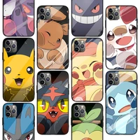 pokemon pikachu anime phone case for iphone 11 12 pro max 13 mini 7 plus x xs xr apple 6 6s 8 se 5 5s fundas back cover coque