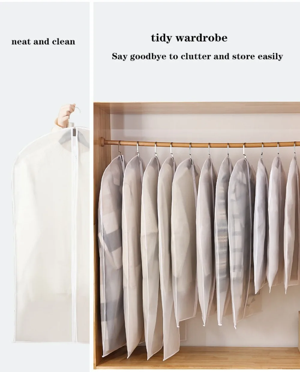 Сумка для хранения одежды подвесной мешок пылезащитный чехол Женский шкаф