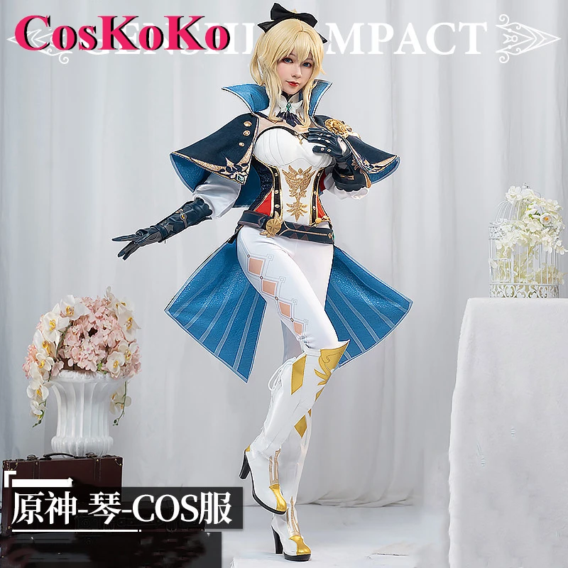 

CosKoKo Jean Cosplay Costume Game Genshin Impact High Quality Battle Uniform Women Halloween Party Role Play Clothing S-XL
