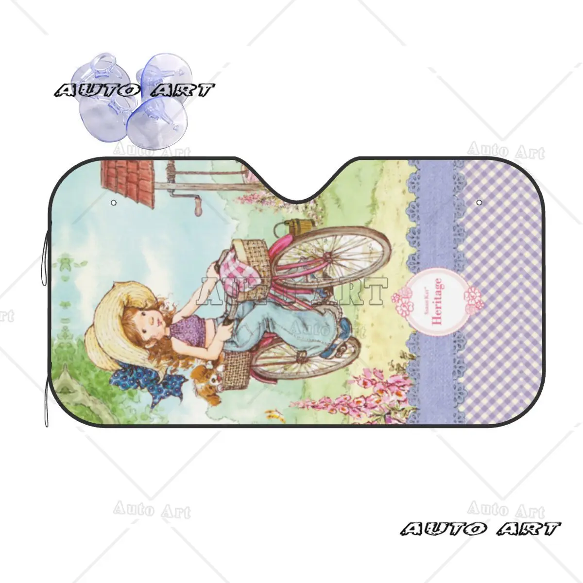 Солнцезащитный козырек на лобовое стекло для езды велосипеде Сара Кай милый