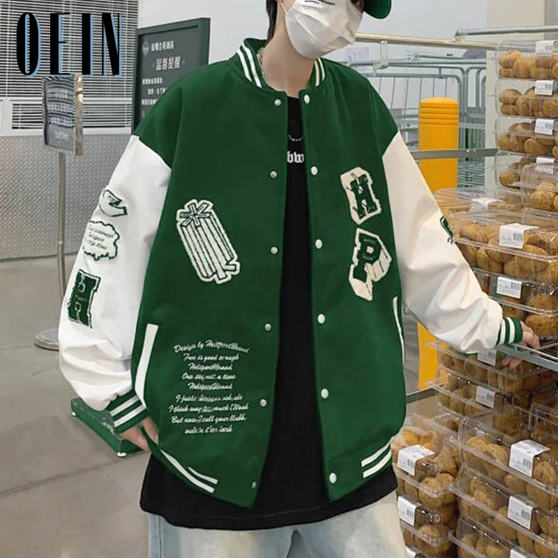 

Куртка мужская бейсбольная в стиле хип-хоп, уличная одежда в американском стиле, брендовая модная повседневная одежда в Корейском стиле, униформа для пар, Y2K, весна-осень