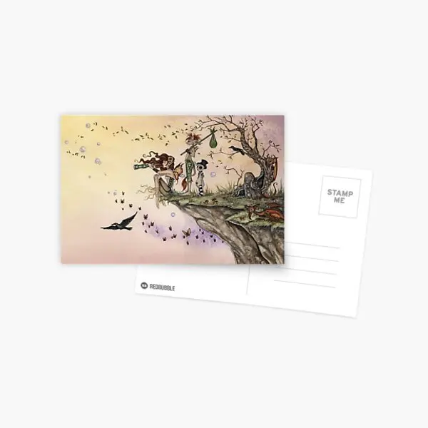 

Открытка с надписью «Куда ветер отведет вас»