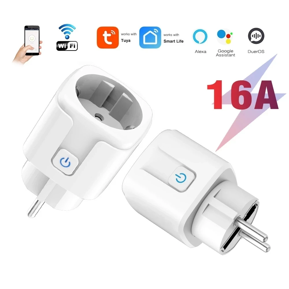 Умная розетка с поддержкой Wi-Fi, 16 А