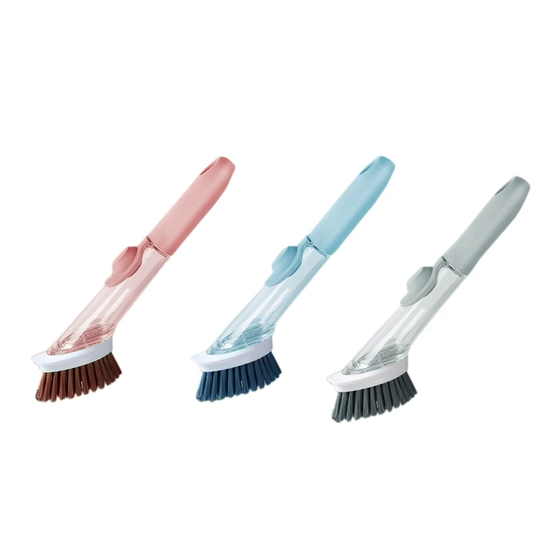 

Кухонная щетка с длинной ручкой, кухонная щетка, горшок со съемной щеткой, Диспенсер губки, щетка для мытья посуды