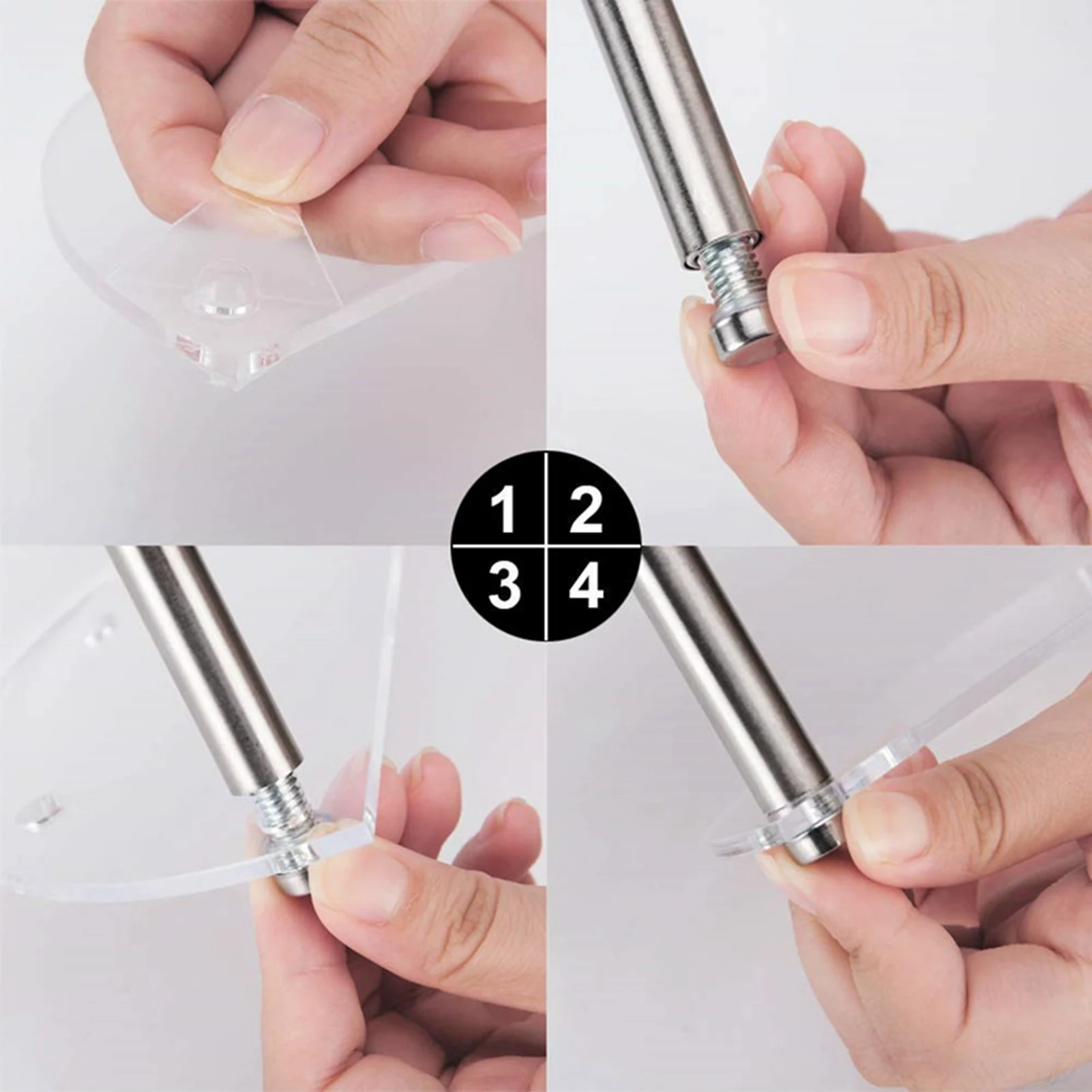 Трехуровневая акриловая стойка для витрин кексов Свадебные Рождественские