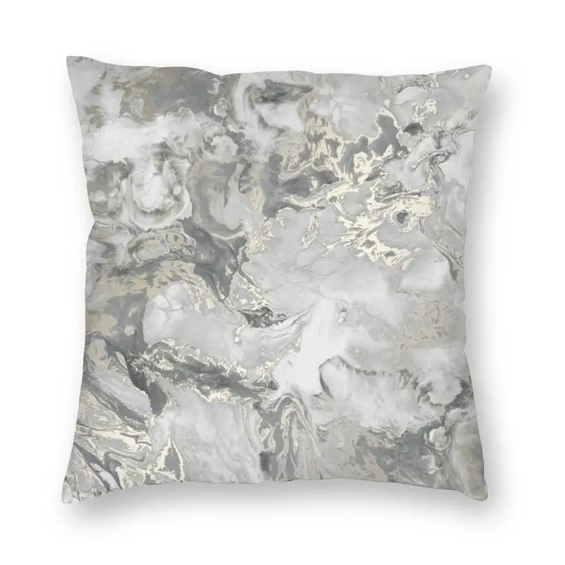 

Пользовательский мраморный Серый Серебряный Золотой квадратный чехол для подушки домашний Декор 3D печать современный мраморный чехол для ...
