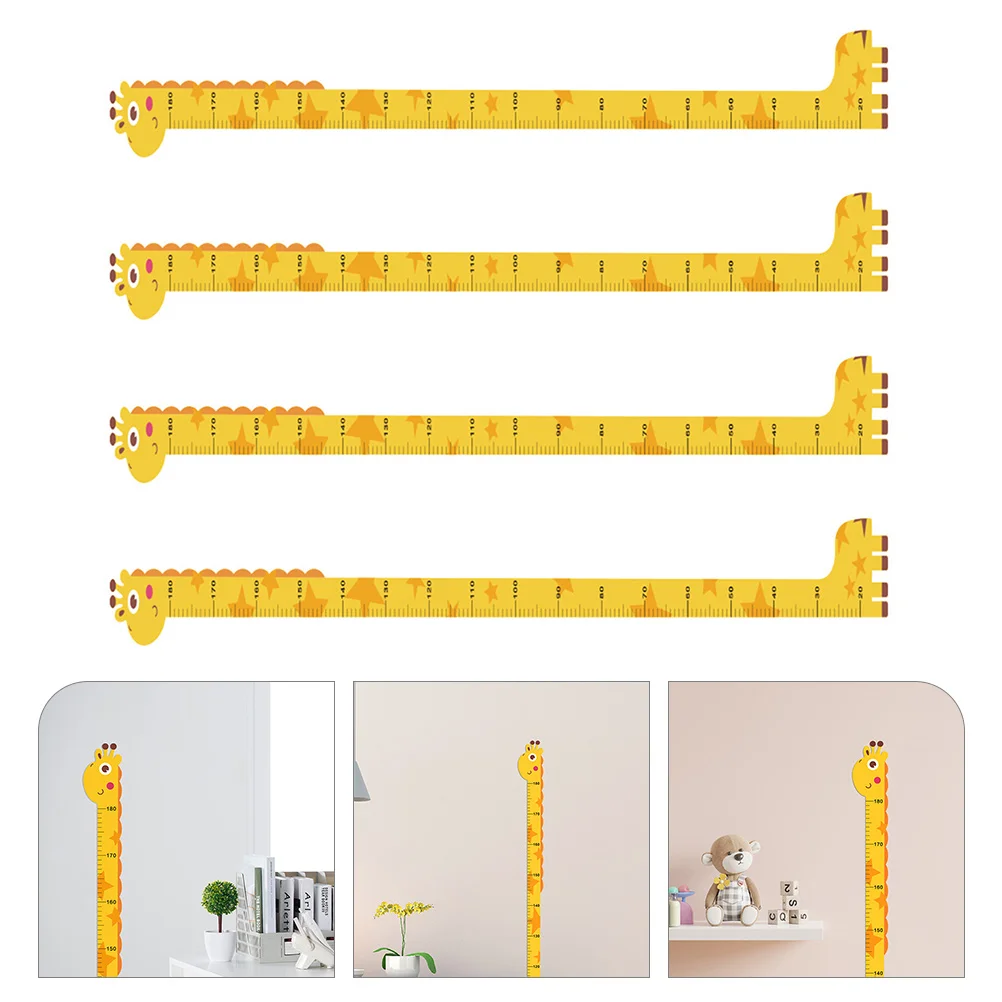 

4Pcs Height Chart Wall Sticker Decals Wall Height Measurement Chart Kids Growth Chart Kids Growth Height Chart