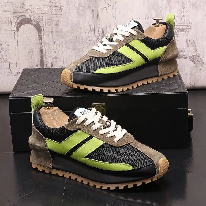 

Men Sneakers Casual Fashion Mesh Breathable Height Increased Platform Shoes Trend Cool Hollow Arch Foot Technology Running Shoes