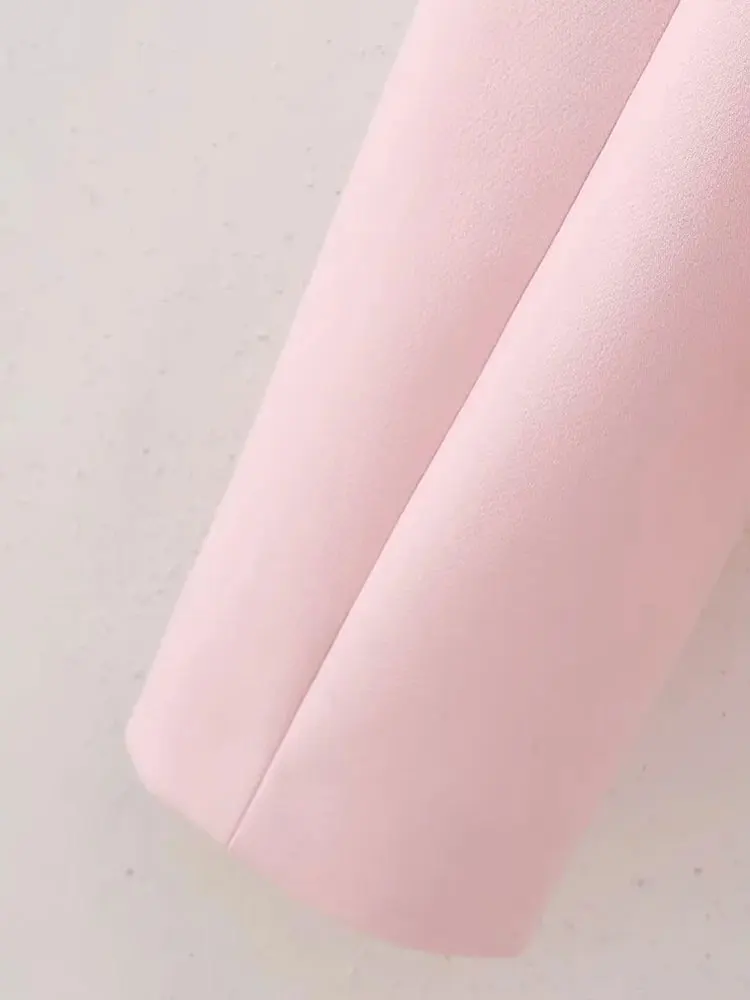 Женский офисный костюм-двойка свободный пиджак с длинным рукавом и шорты