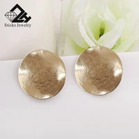 curved surface and irregular lines stud earrings zinc alloy hammered geometric earrings gift for women