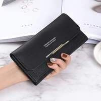 2022 fashion women wallets simple zipper purses female card holder long section clutch wallet soft pu leather ladies money bag