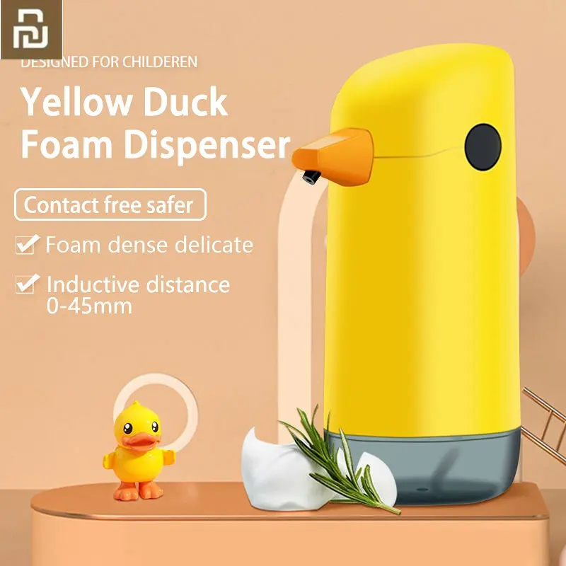 

Youpin Touchless Automatic Soap Foam Dispenser for Kid Cute Little Yellow Duck Touchless intelligent Induction for Home Bathroom