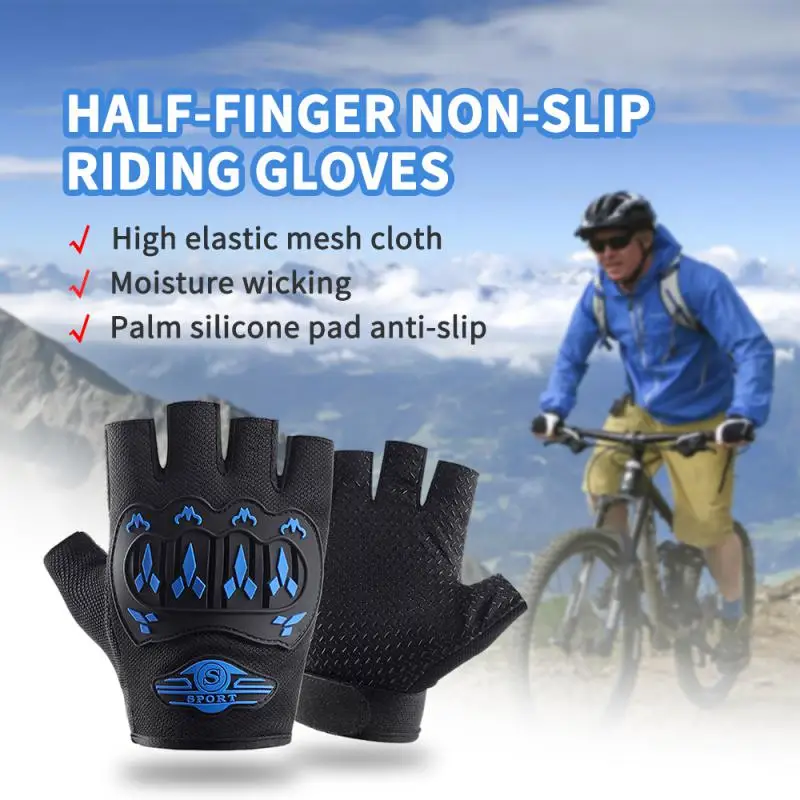 

Half Finger Cycling Gloves Anti Slip Shock Breathable Women Men Gym Fingerless Gloves Tactical Bike Guantes Bicycle Accessories