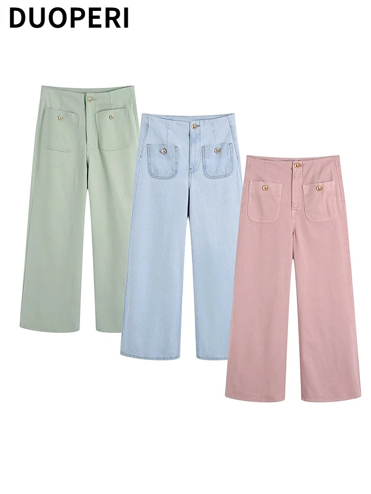 

Willshela Women Fashion Solid Front Zipper Trousers Vintage Mid Waist Full Length Female Chic Lady Pants
