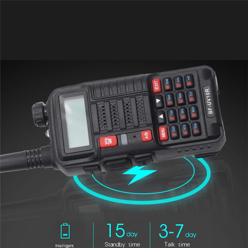 UV-10R 2PCS or 1PC Baofeng Professional Walkie Talkies 10 KM High Power 10W Dual Band UHF VHF Two way CB Ham Radios UV 10R UV-5R