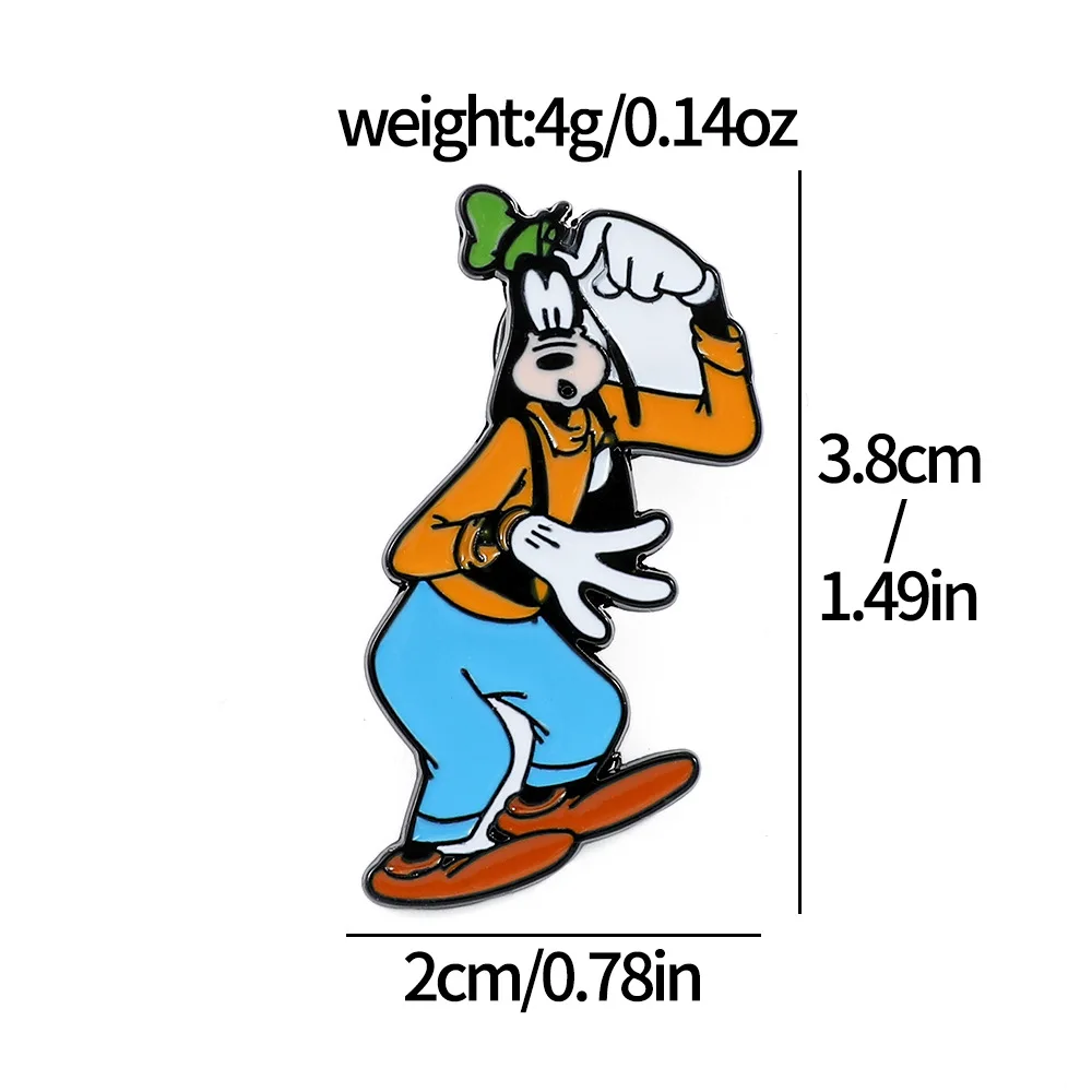 Металлическая эмалированная брошь в виде героев мультфильма Микки Маус