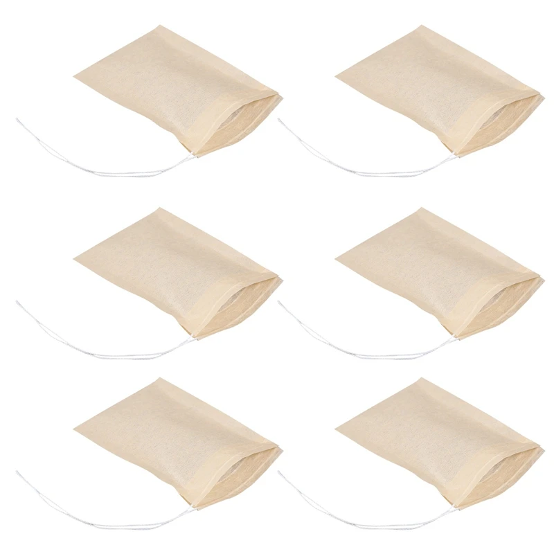 

600 упаковок чайных фильтров, одноразовый Бумажный чайный пакетик со шнурком для листового чая, кофе (натурального цвета, X дюйма)