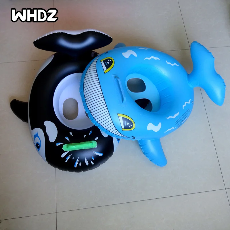 

Baby Shark Boat Children's Swimming Seat Inflatable with Handle Baby Swimming Ring Inflatable Shark Animal Seat Inflatable