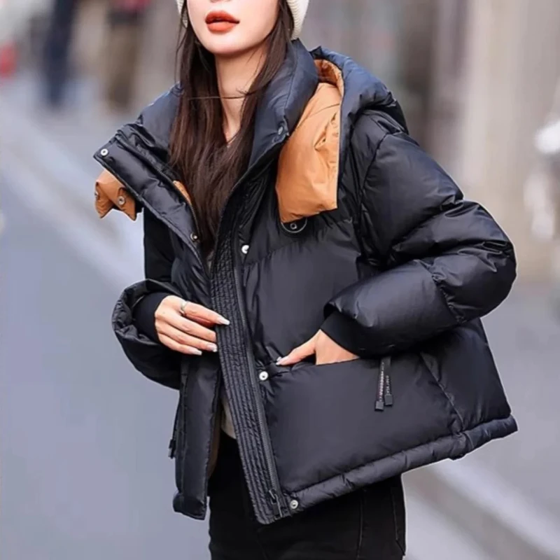 Женское стеганое пальто короткая женская парка на молнии элегантная роскошная