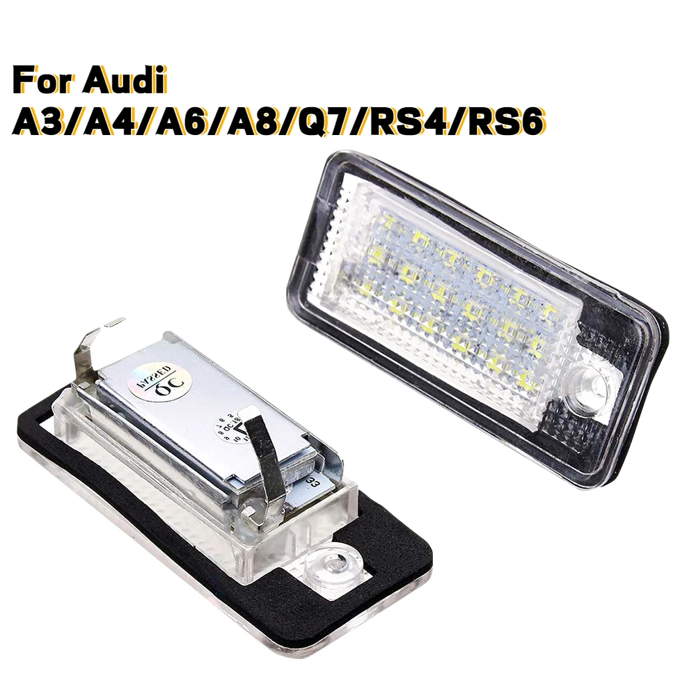 

2x 18LED 6500k Number License Number Plate Light Lamp 8E0807430A For Audi A3/A4/A6/A8/Q7/RS4/RS6 Car Lamp 8E0807430B