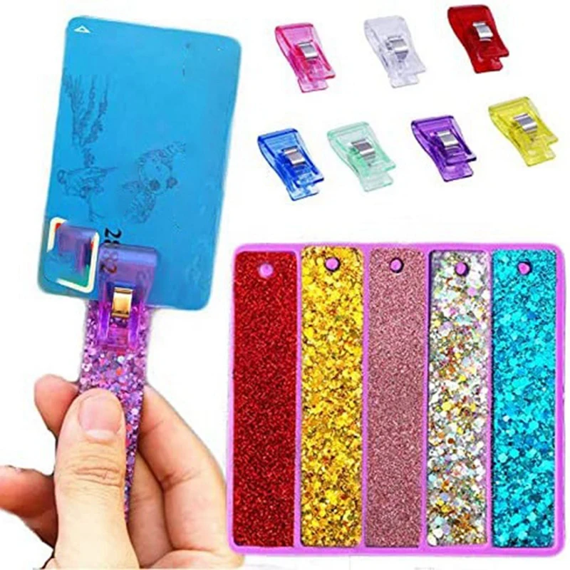 2 брелока для сбора карт формы литья эпоксидной смолы 12 акриловых разных цветов