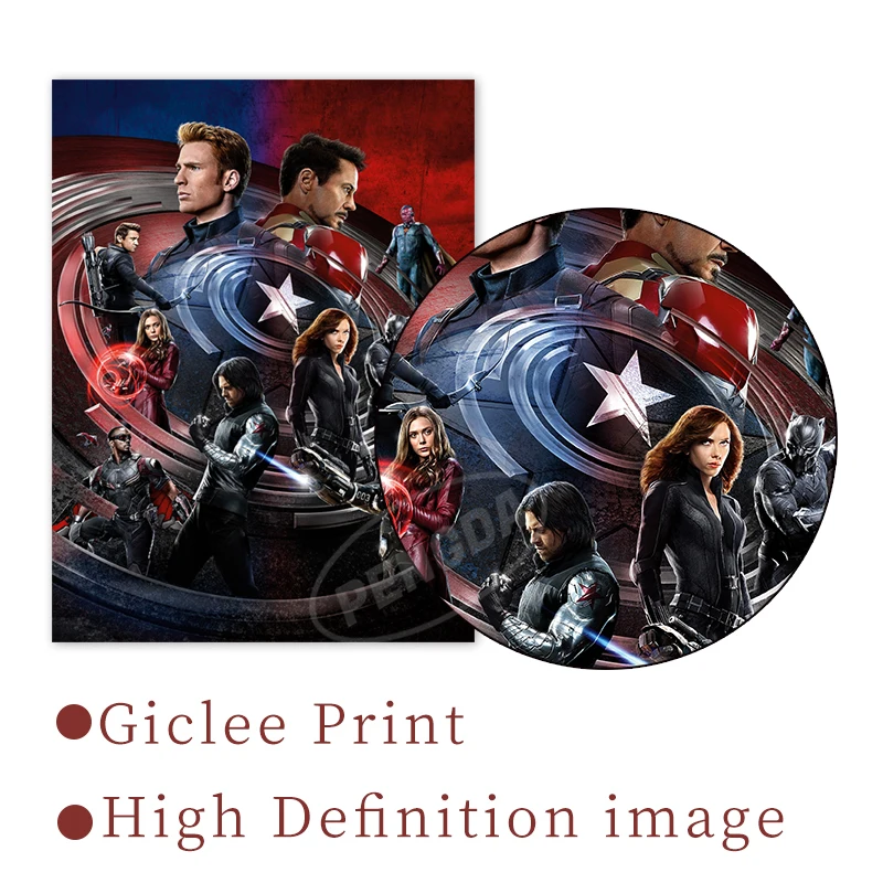 Настенная картина из комиксов Marvel Декор для дома Капитан Америка Hd печать фильма