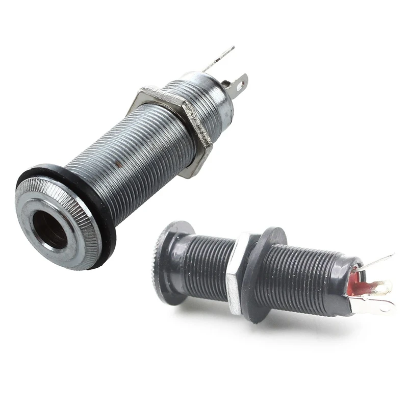 

Quality 1/4 Inch Chrome Cylinder Flush Mount Jack & Cylinder Clip End Pin Mono Panel Output Jack Socket