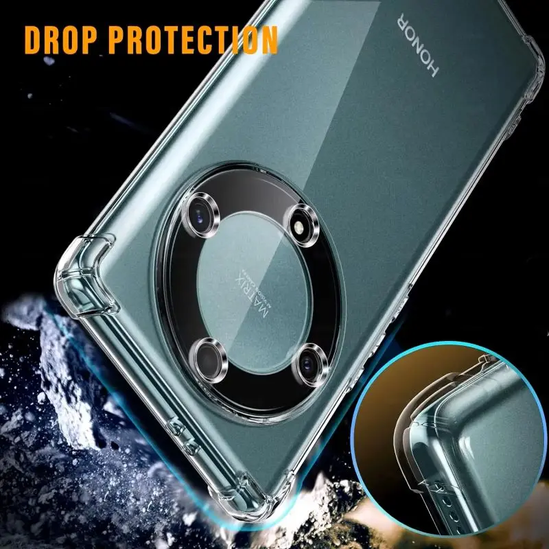 Противоударный прозрачный силиконовый чехол с подушкой безопасности для Honor Magic 3