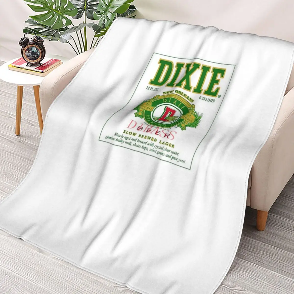 

DIXIE BEER LOGO 3D Printed Flannel Throw Blanket