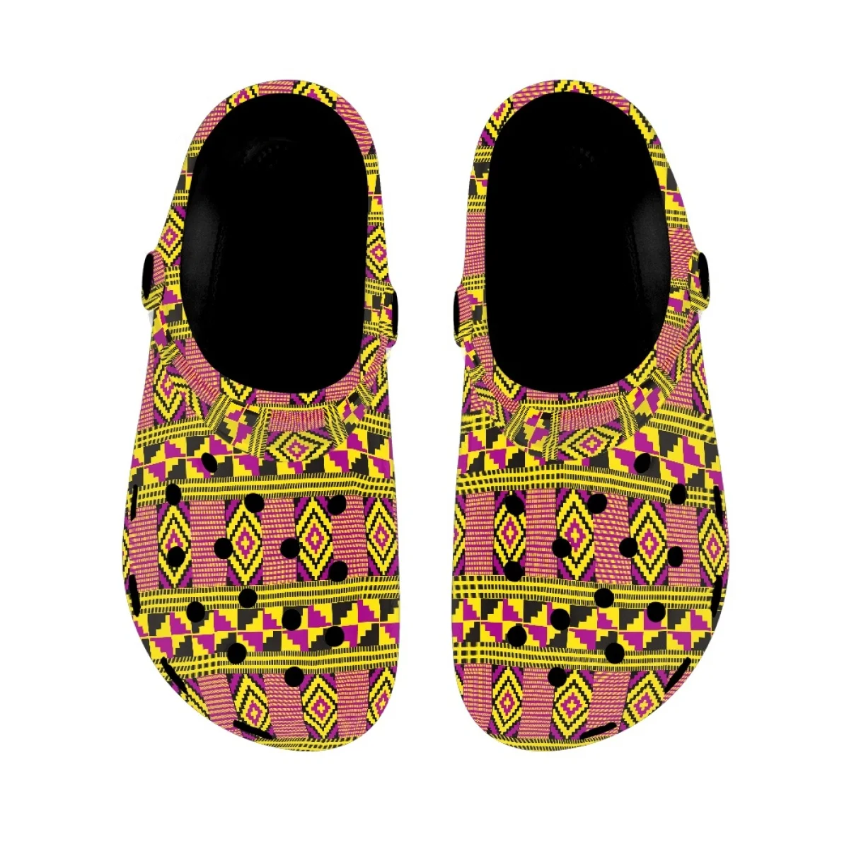 Nopersonality Trendy African Print Design Summer Women's Sandals Breathable Casual Outerwear Slippers Adult Comfort Sandales